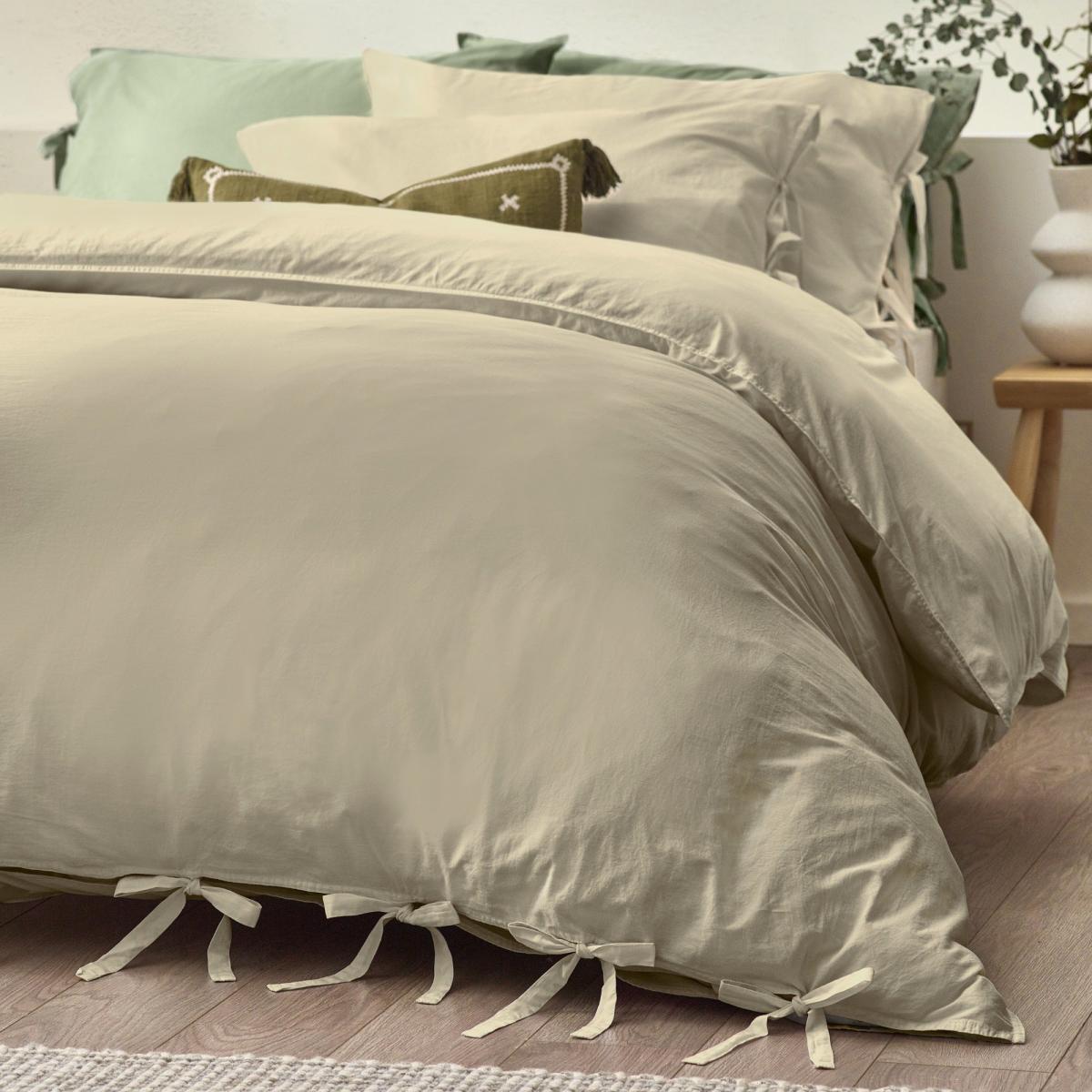 Riviera Yard Mallow Bow Tie Cotton Duvet Cover & Pillowcase Set – image 3