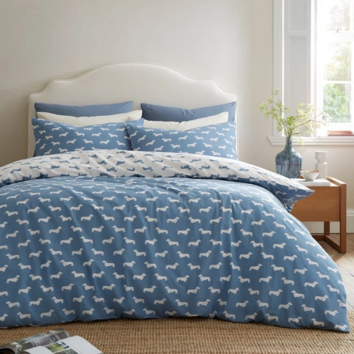 Emily Bond Brushed Peggy Daschund 100% Cotton Duvet Cover & Pillowcase Set – image 2