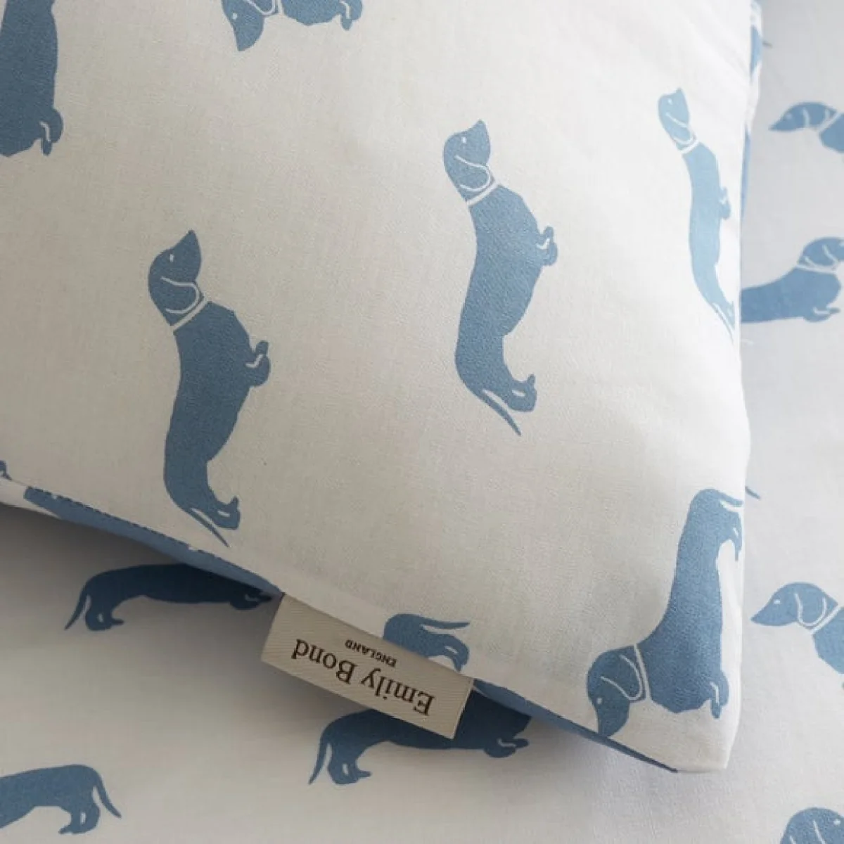 Emily Bond Brushed Peggy Daschund 100% Cotton Duvet Cover & Pillowcase Set – image 4