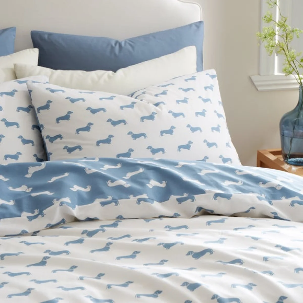 Emily Bond Brushed Peggy Daschund 100% Cotton Duvet Cover & Pillowcase Set – image 5