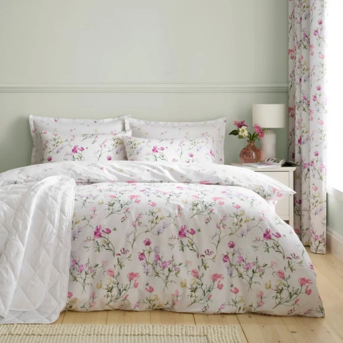 Raya Sweetpea Polycotton Duvet Cover & Pillowcase Set – image 7