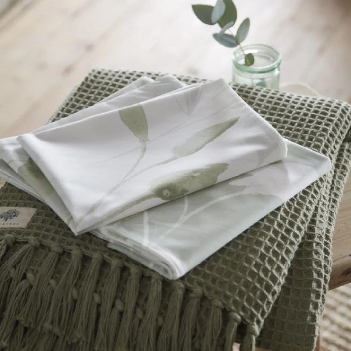 Drift Home Eliza Green Duvet Cover and Pillowcase Set Green – image 4