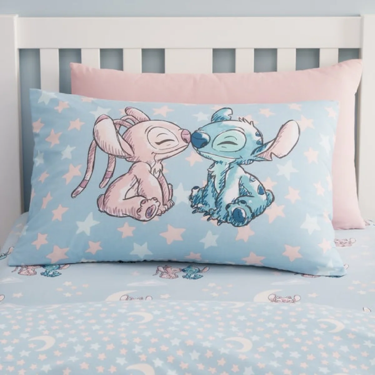 Stitch Duvet Cover and Pillowcase Set Grey – image 2