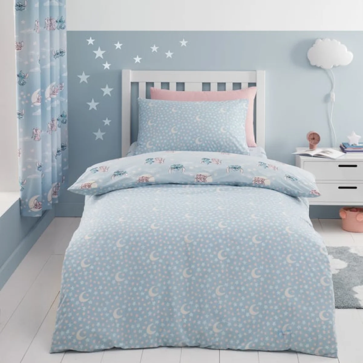 Stitch Duvet Cover and Pillowcase Set Grey – image 3