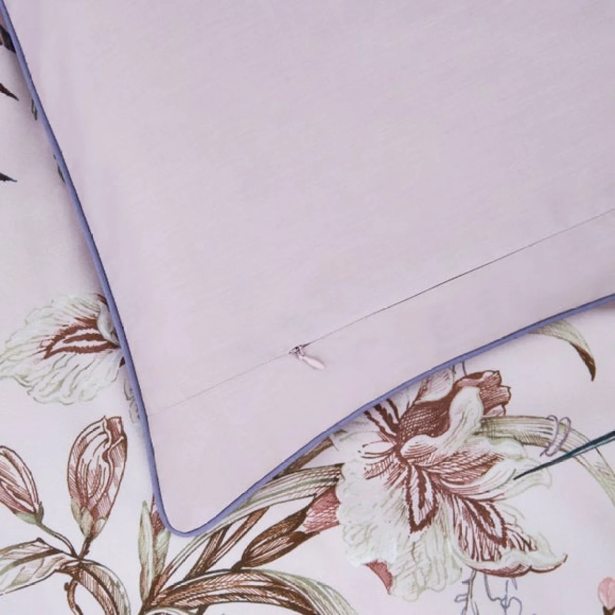Dorma Lillian 100% Cotton Duvet Cover and Pillowcase Set Mauve – image 4