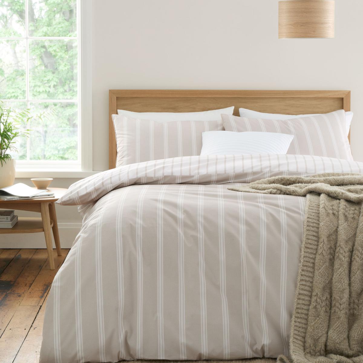 Bianca Ashford Stripe Reversible Duvet Cover & Pillowcase Set – image 2