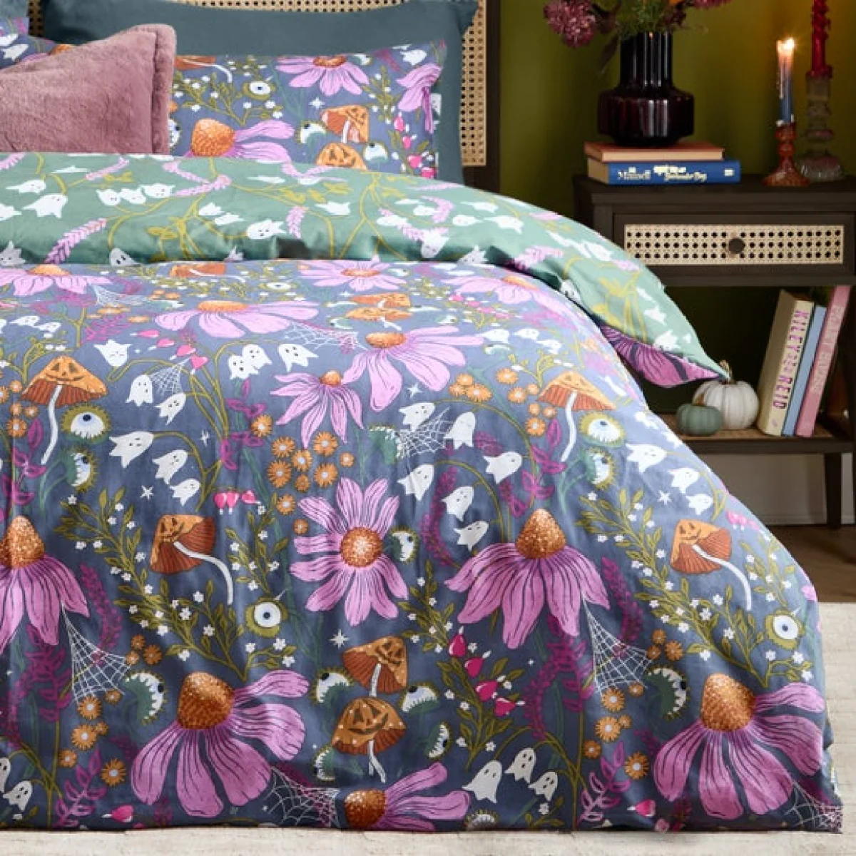 furn. Ghoul Gardens Polycotton Duvet Cover & Pillowcase Set – image 4