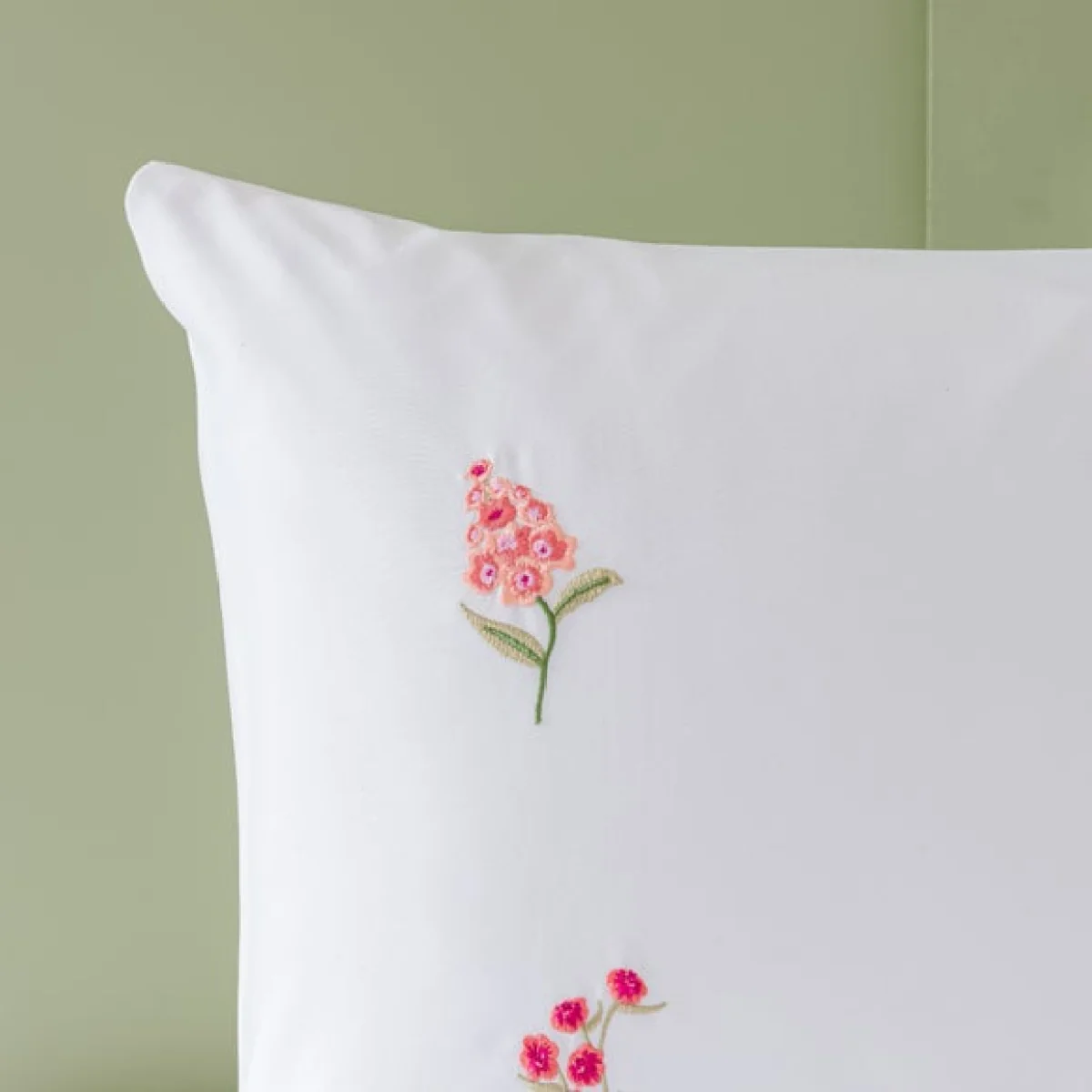 Rosetta Floral Embroirdery Duvet Cover & Pillowcase Set Pink – image 5