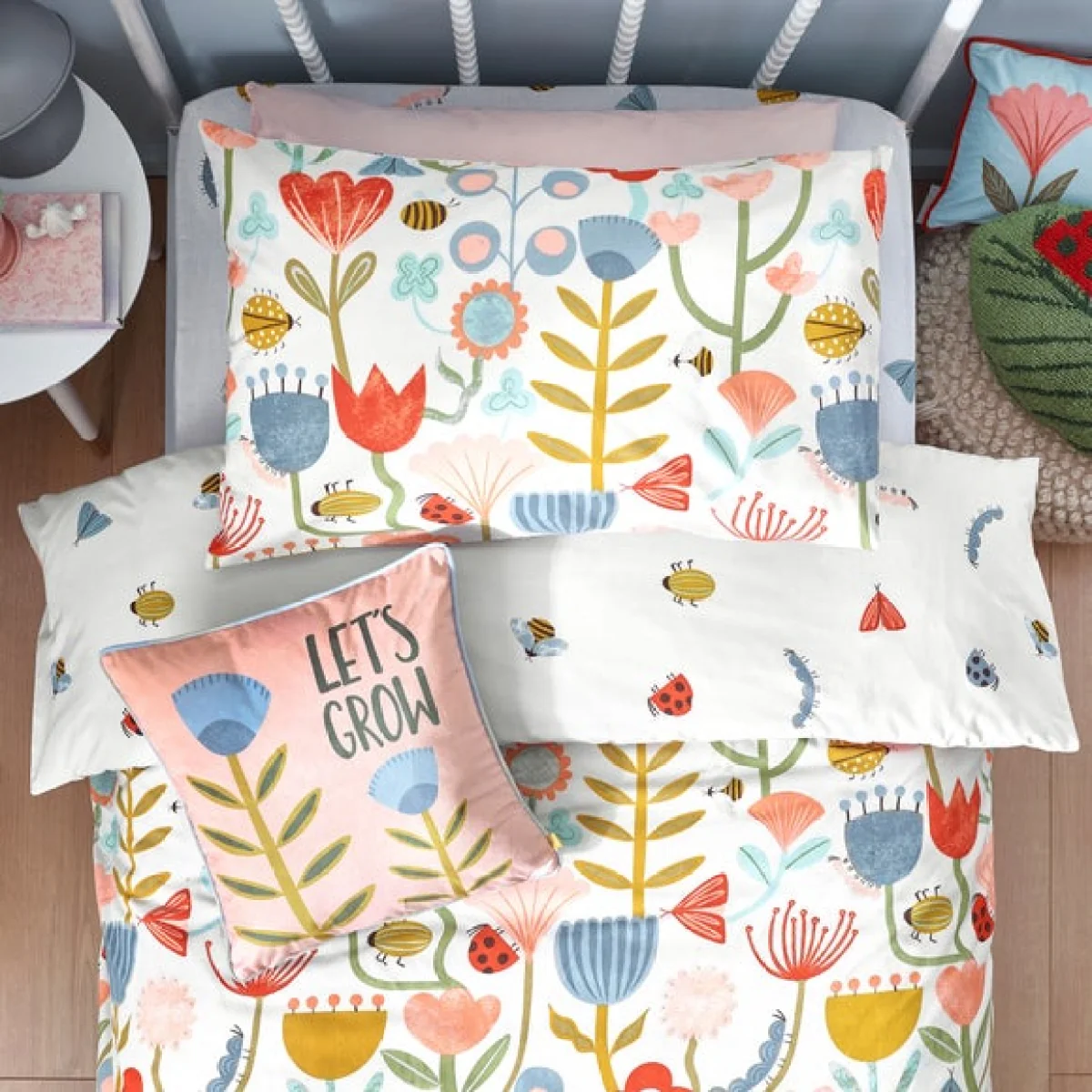 Little Nature Duvet Cover & Pillowcase Set White – image 4