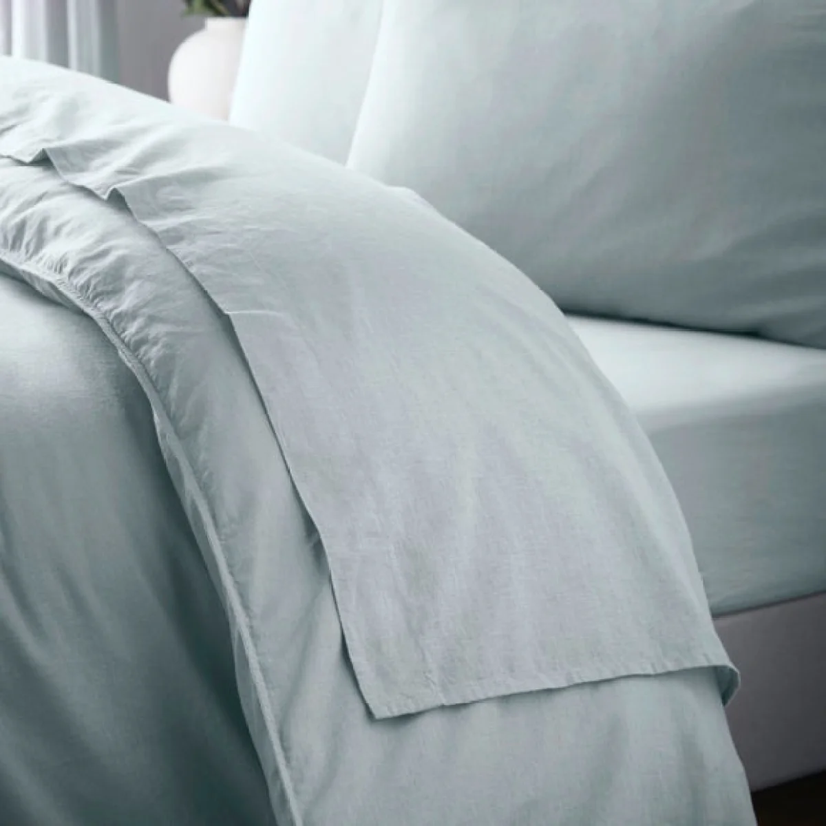 Cotton Linen Butterscotch Duvet Cover & Pillowcase Set Butterscotch (Orange) – image 6