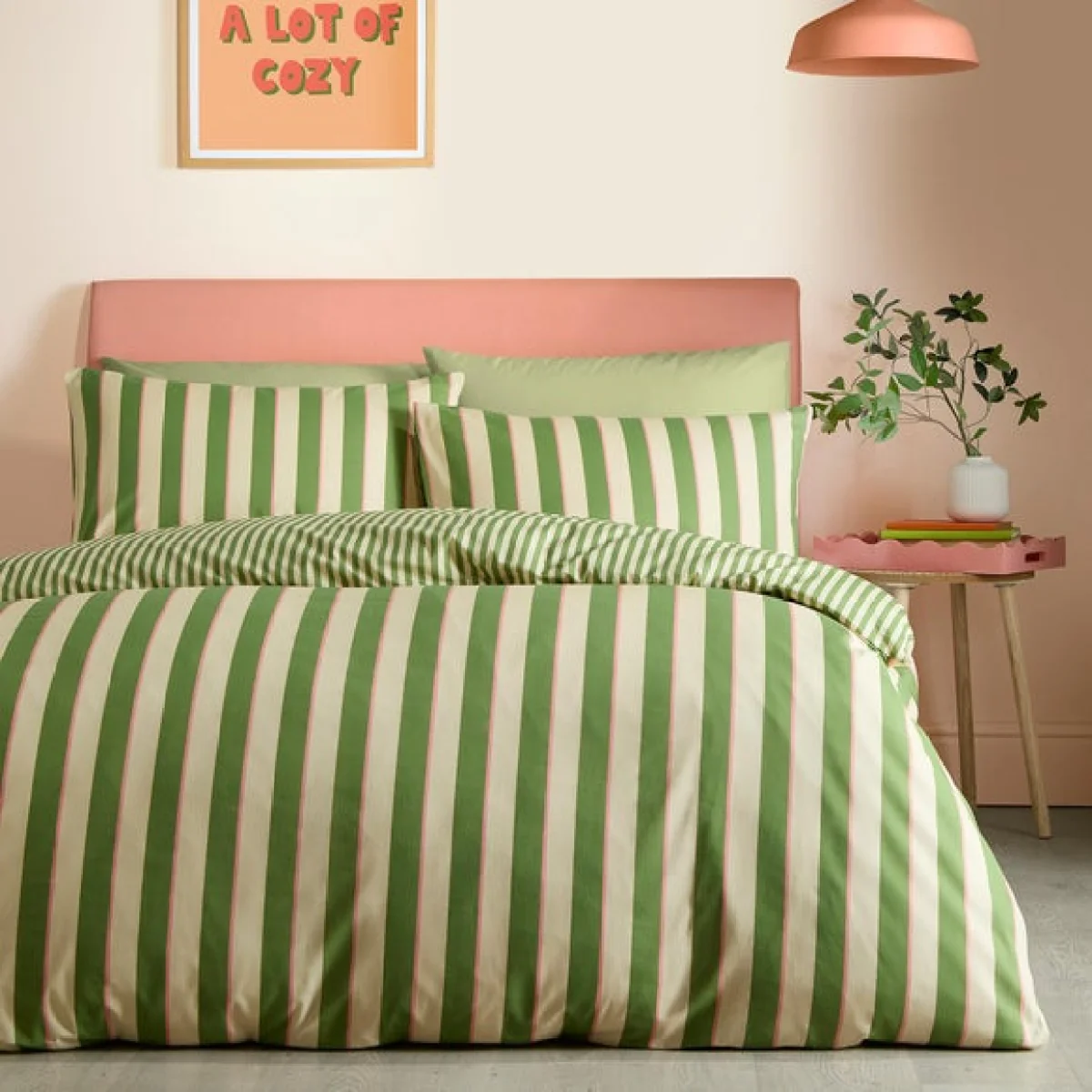 Fusion Bold Stripe Polycotton Duvet Cover & Pillowcase Set – image 2