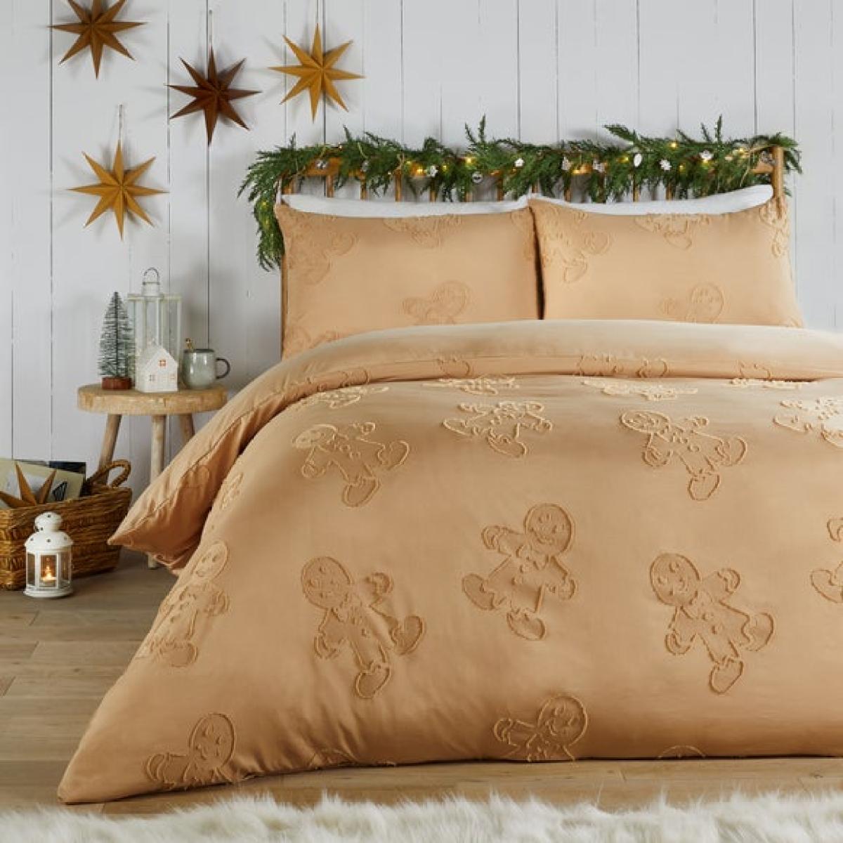Duvet Day Gingerbread Tufted Duvet Cover and Pillowcase Set – image 1