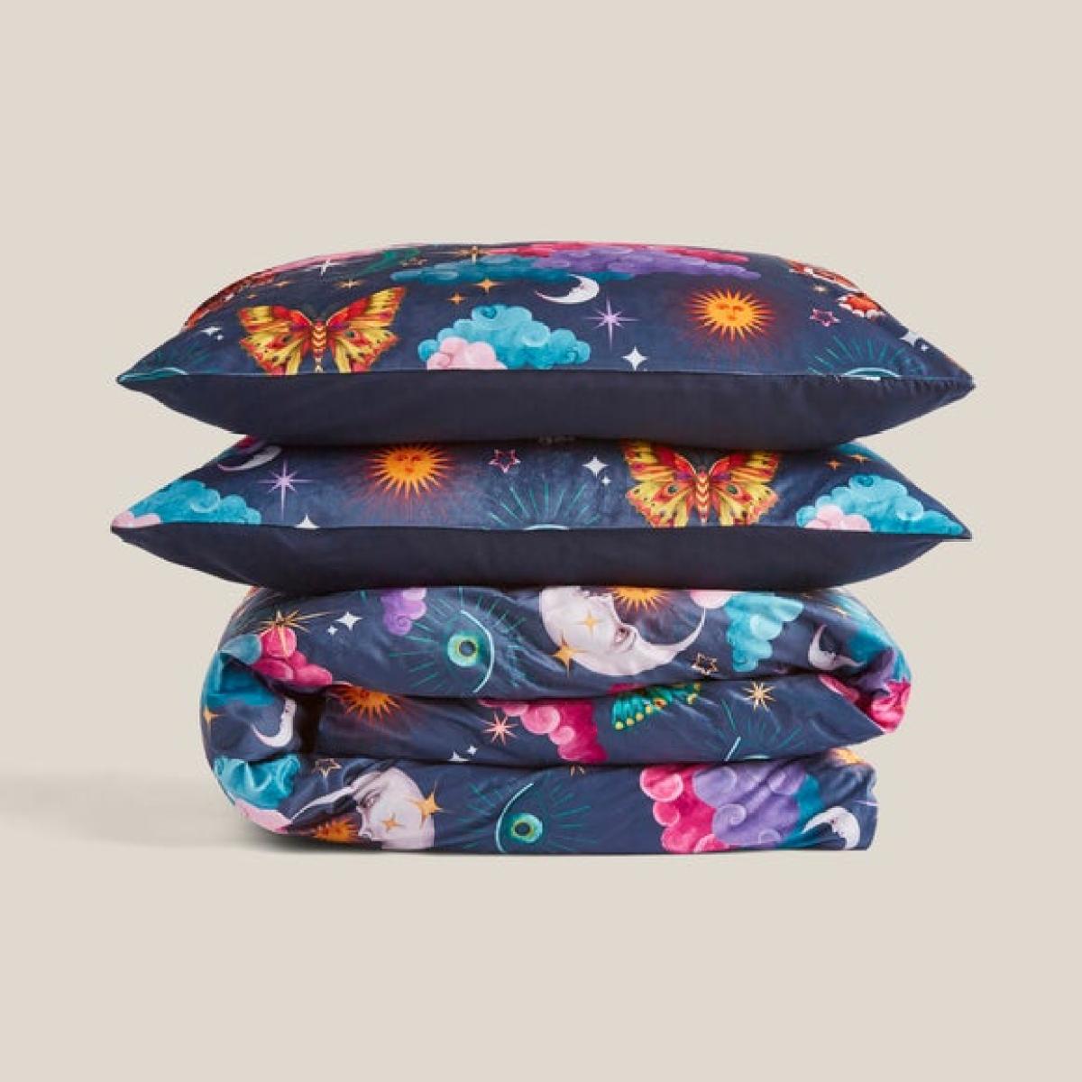 Mystic Mirror Printed Velour Duvet Cover & Pillowcase Set – image 6