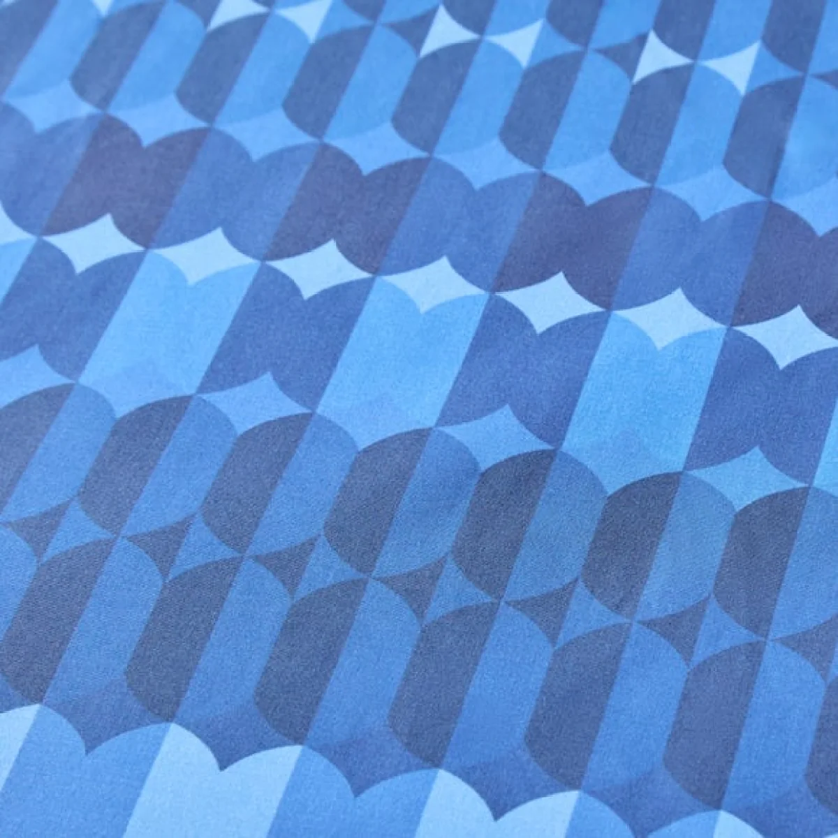 Oden Geometric Blue Duvet Cover and Pillowcase Set Blue – image 5
