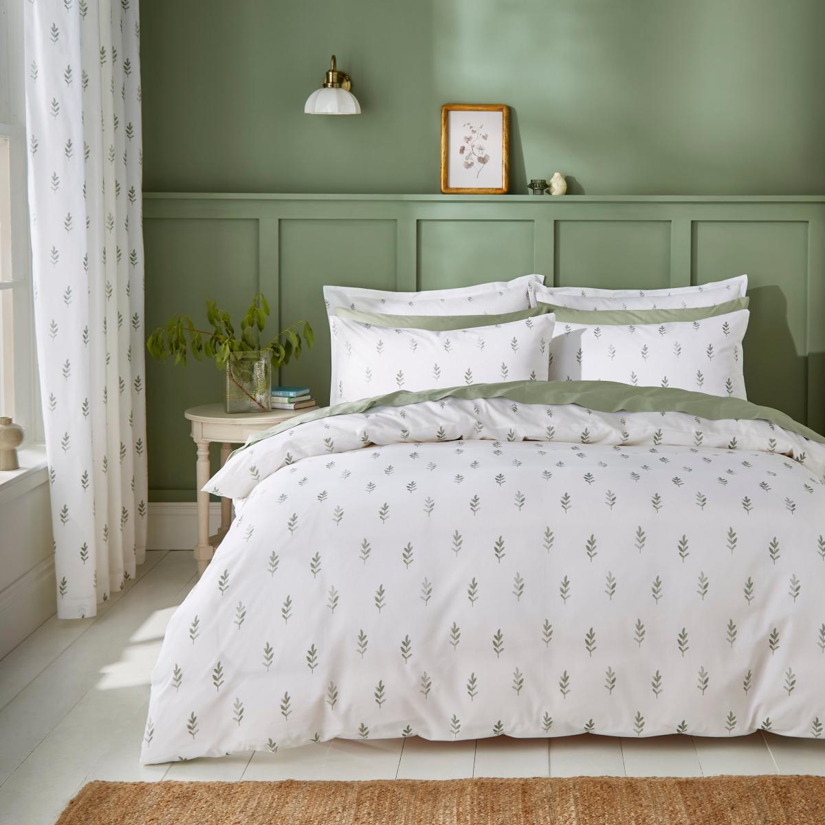 Harper Stem Floral 144 Thread Count Cotton Duvet Cover & Pillowcase Set – image 2