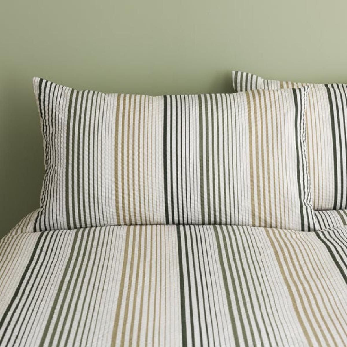 Sway Seersucker 100% Cotton Duvet Cover and Pillowcase Set – image 2