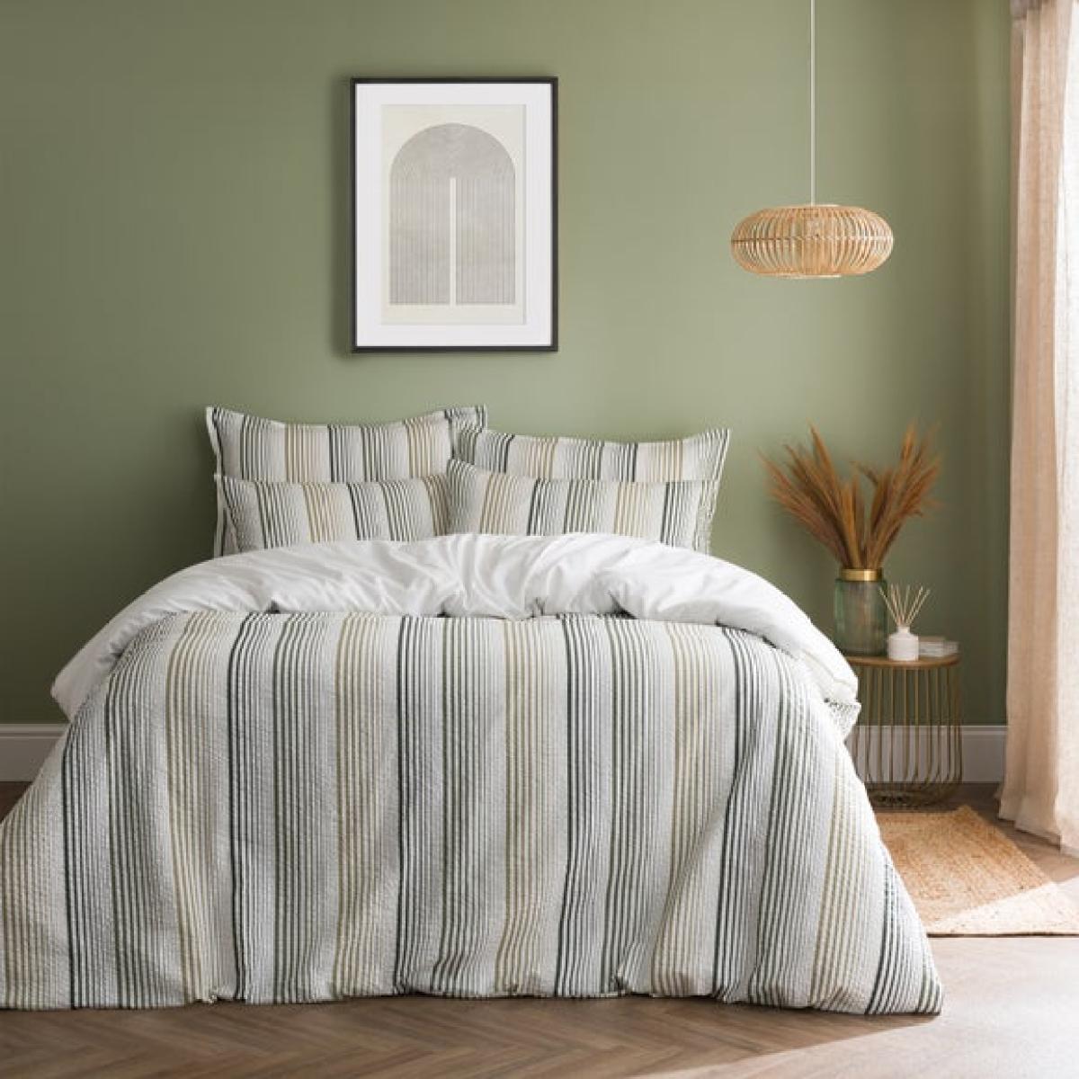 Sway Seersucker 100% Cotton Duvet Cover and Pillowcase Set – image 1