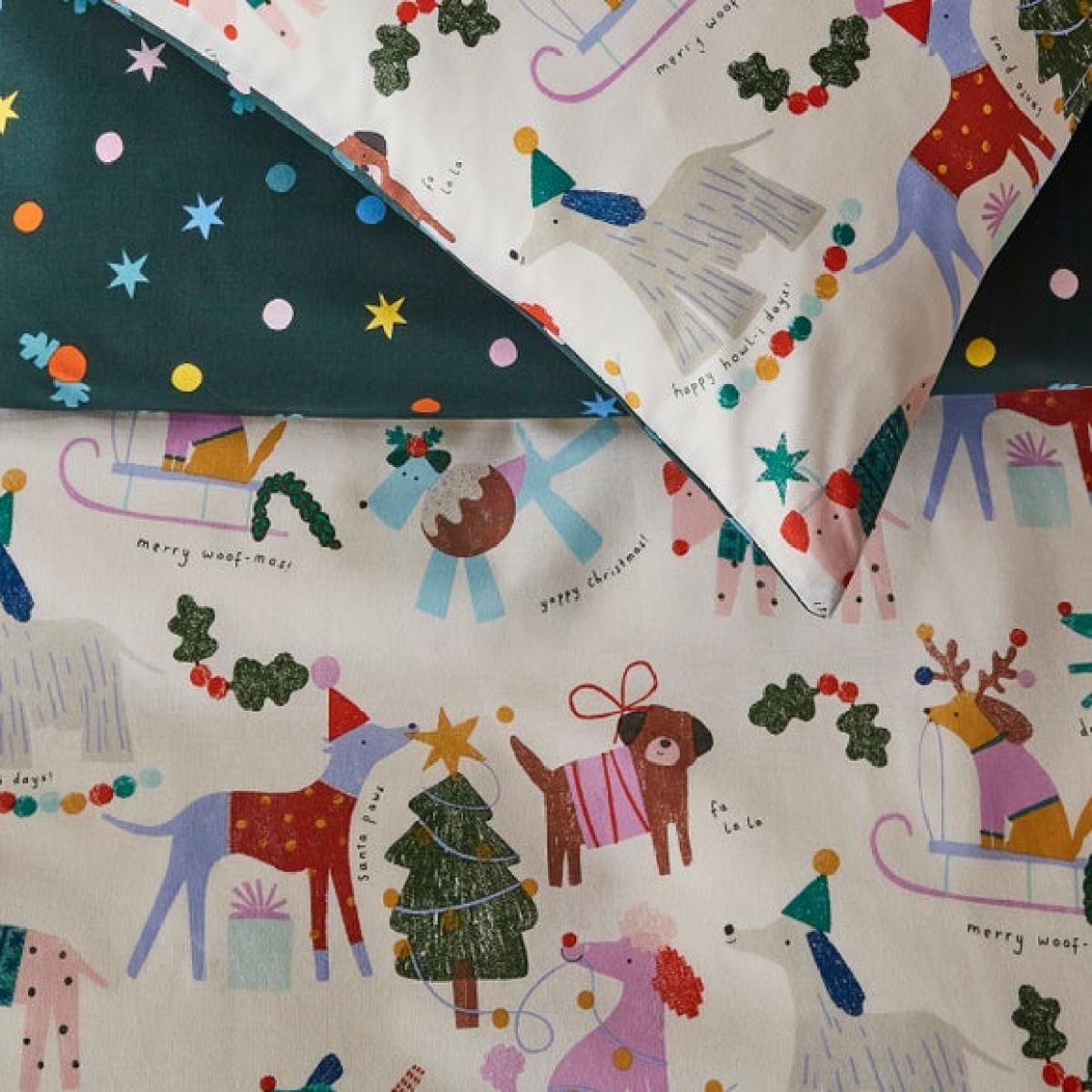 Christmas Dogs Quilt Cover and Pillowcase Set – image 3
