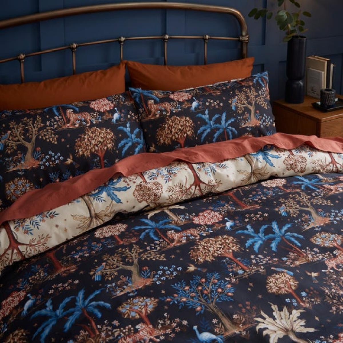Folk Trees Polycotton Duvet Cover & Pillowcase Set – image 2