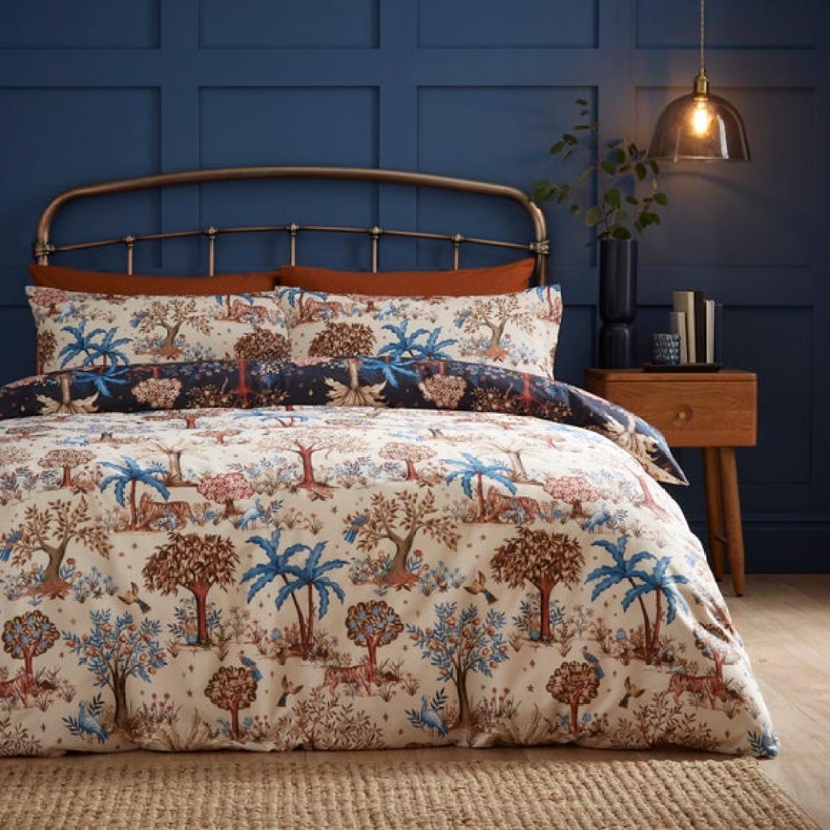 Folk Trees Polycotton Duvet Cover & Pillowcase Set – image 3