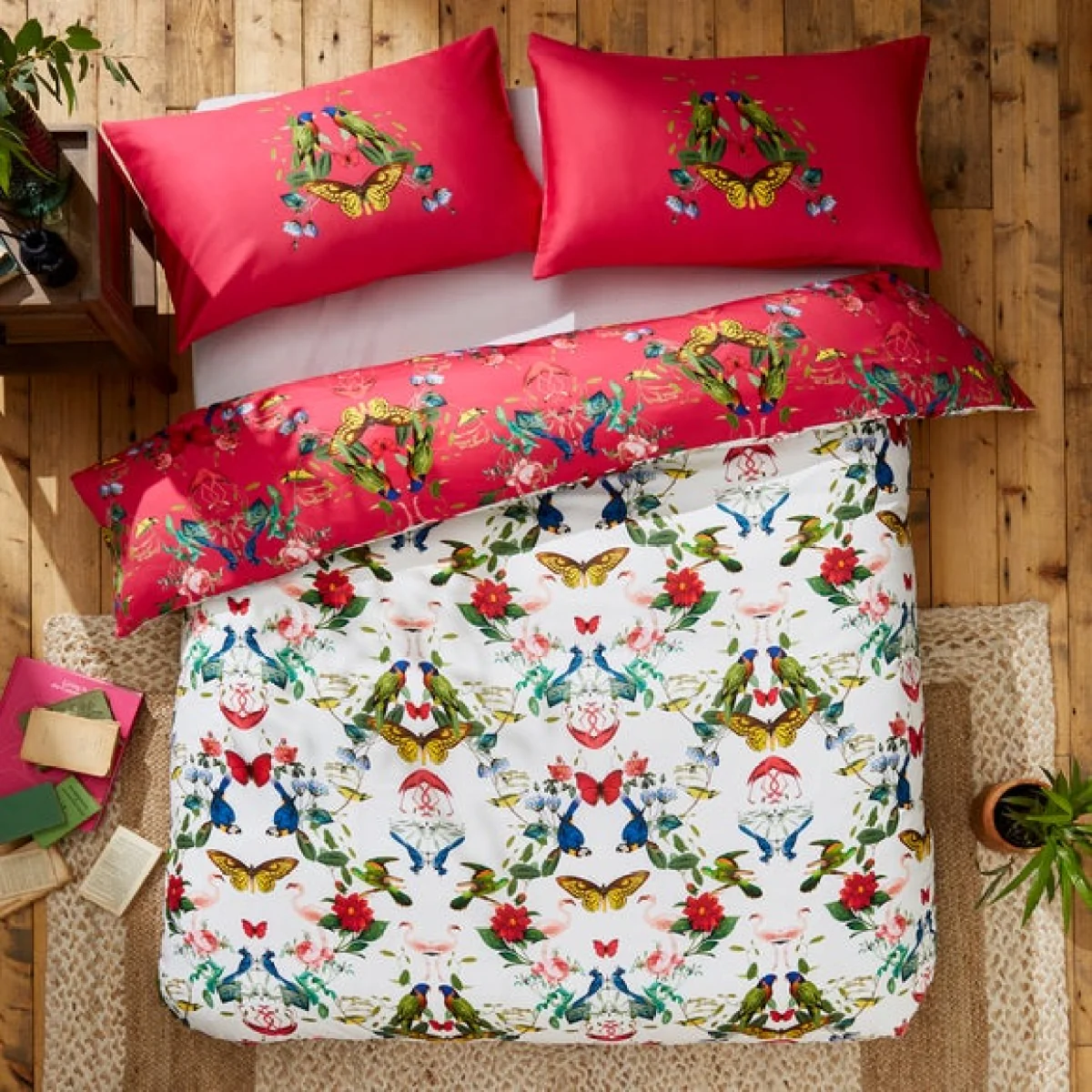 Tropical Kaleidoscope Duvet Cover & Pillowcase Set Yellow – image 4
