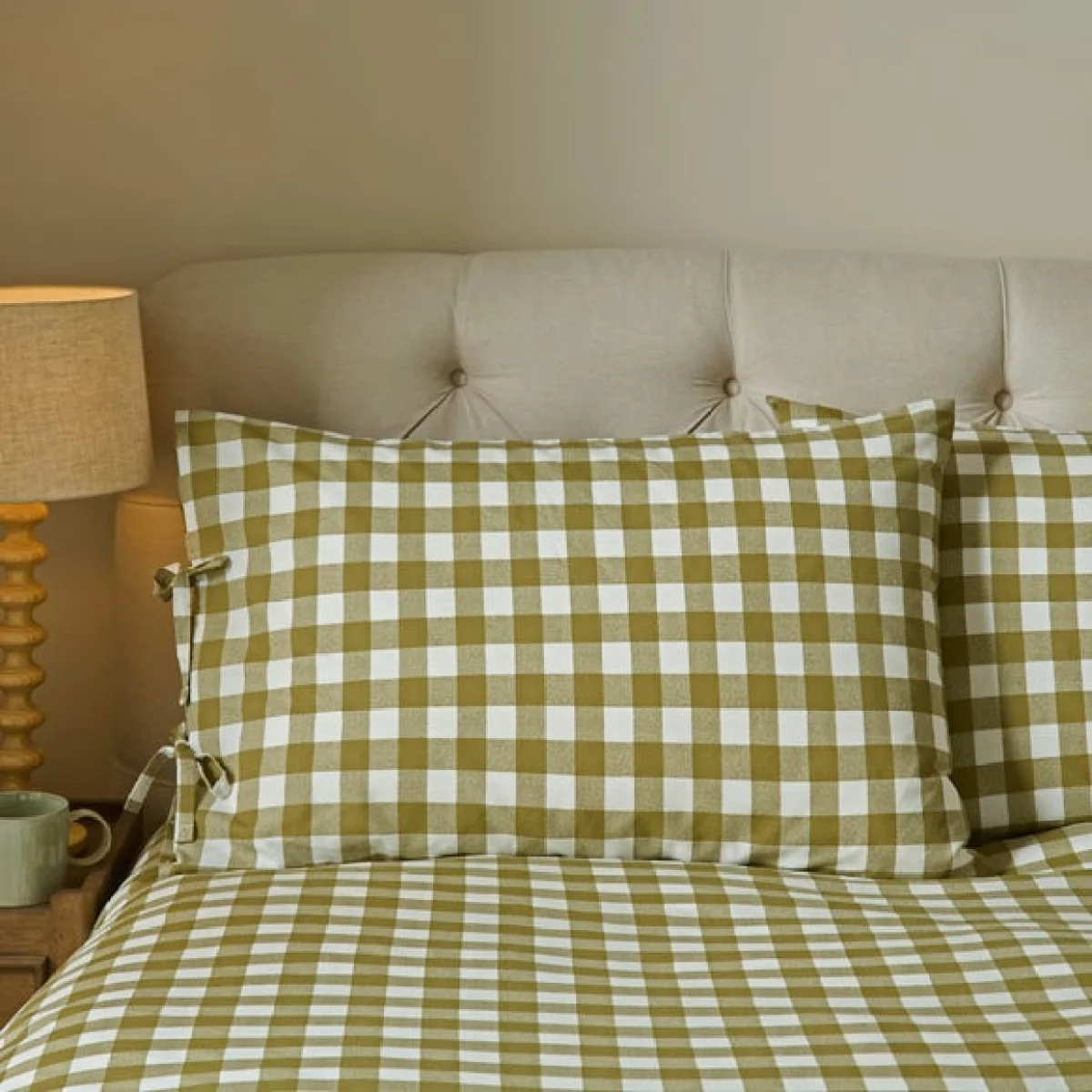 Gingham Polycotton Duvet Cover & Pillowcase Set – image 3