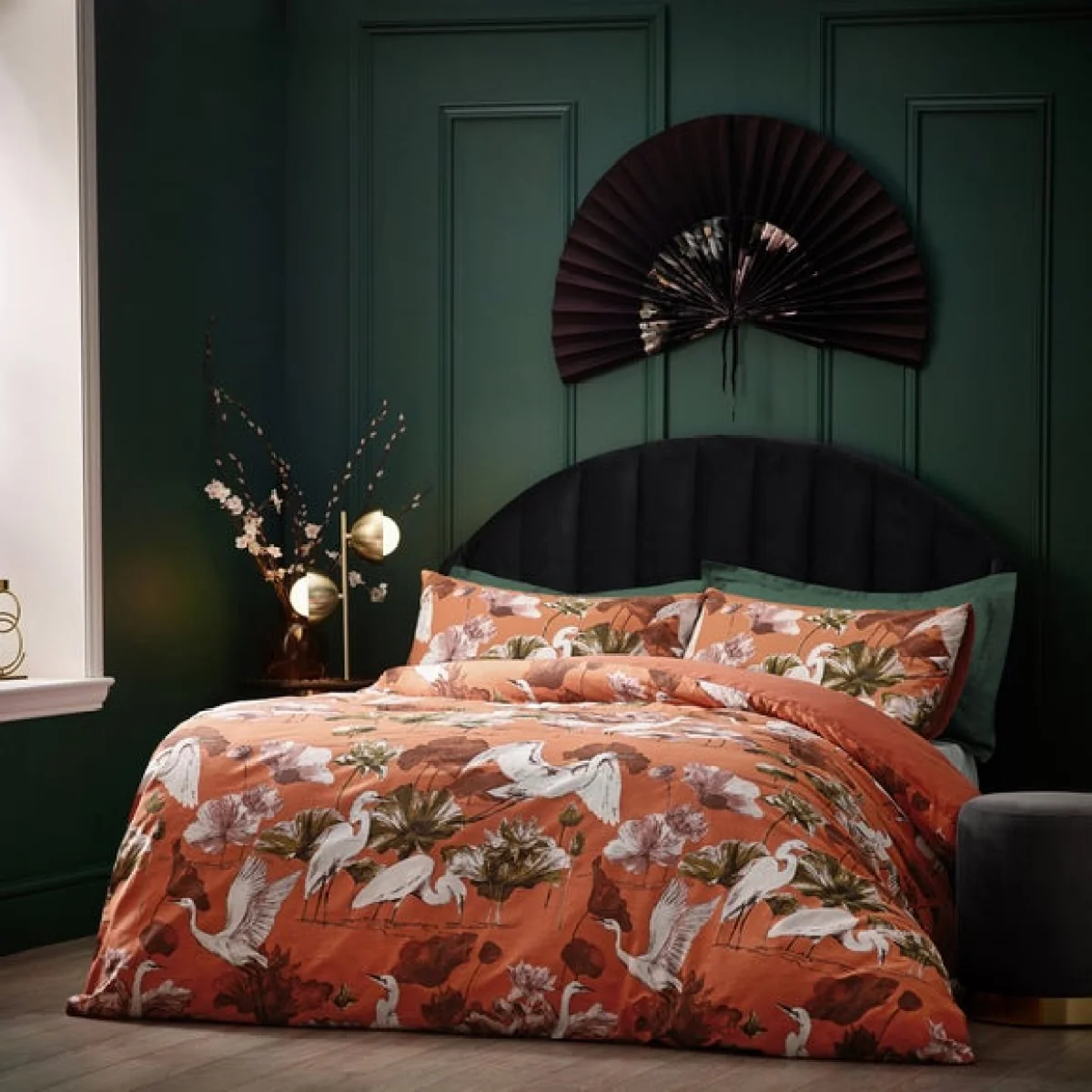 Wylder Tropics Kushiro Coral Duvet Cover & Pillowcase Set Coral – image 1