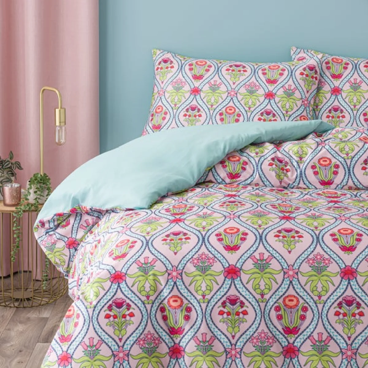 Tulip Bouquet Duvet Cover & Pillowcase Set Pink – image 2