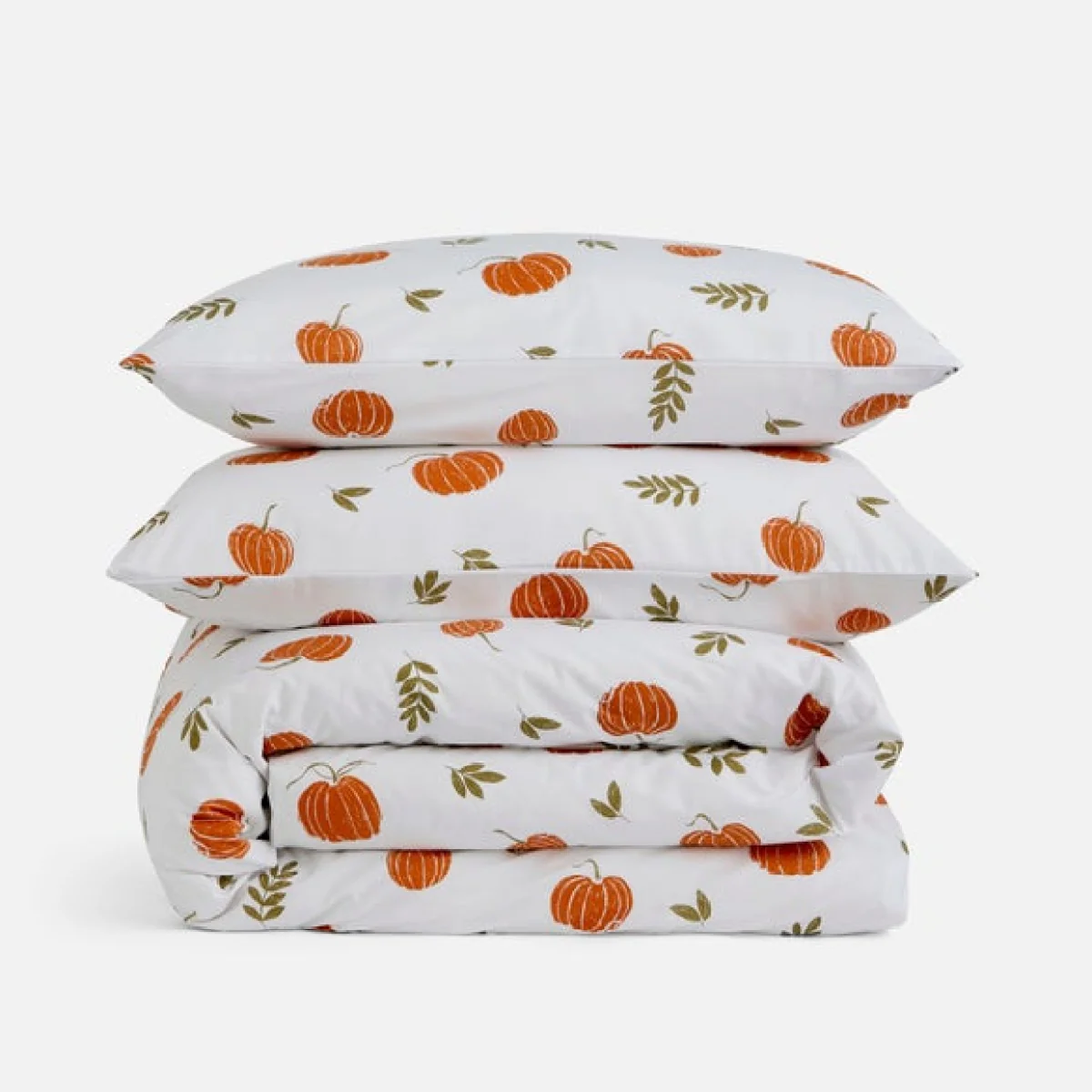 Pumpkin Polycotton Duvet Cover & Pillowcase Set – image 4