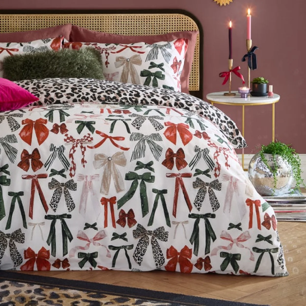 Furn. Mila Bows Brushed Polycotton Duvet Cover & Pillowcase Set – image 4