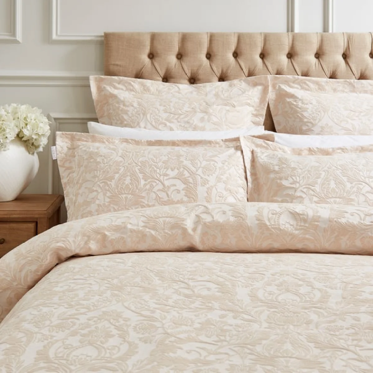Dorma Winchester Champagne Duvet Cover and Pillowcase Set Beige – image 2