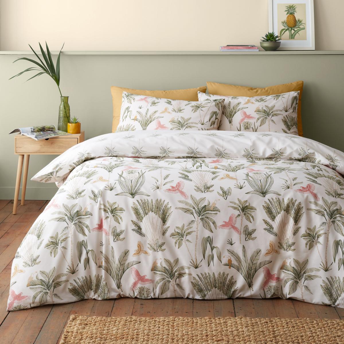 Catherine Lansfield Paradiso Palm Reversible Duvet Cover & Pillowcase Set – image 3