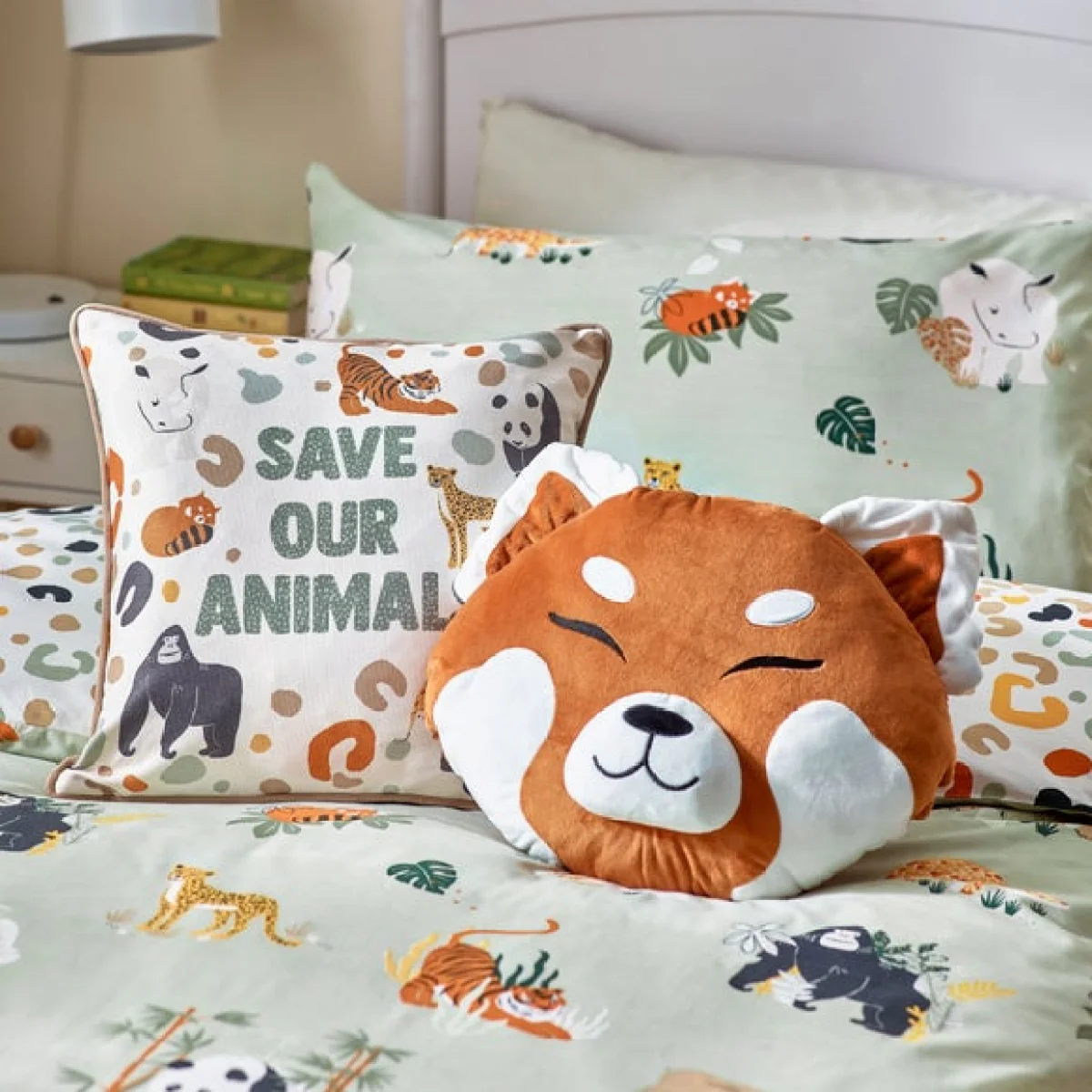 Wildlife Duvet Cover & Pillowcase Set Green – image 3