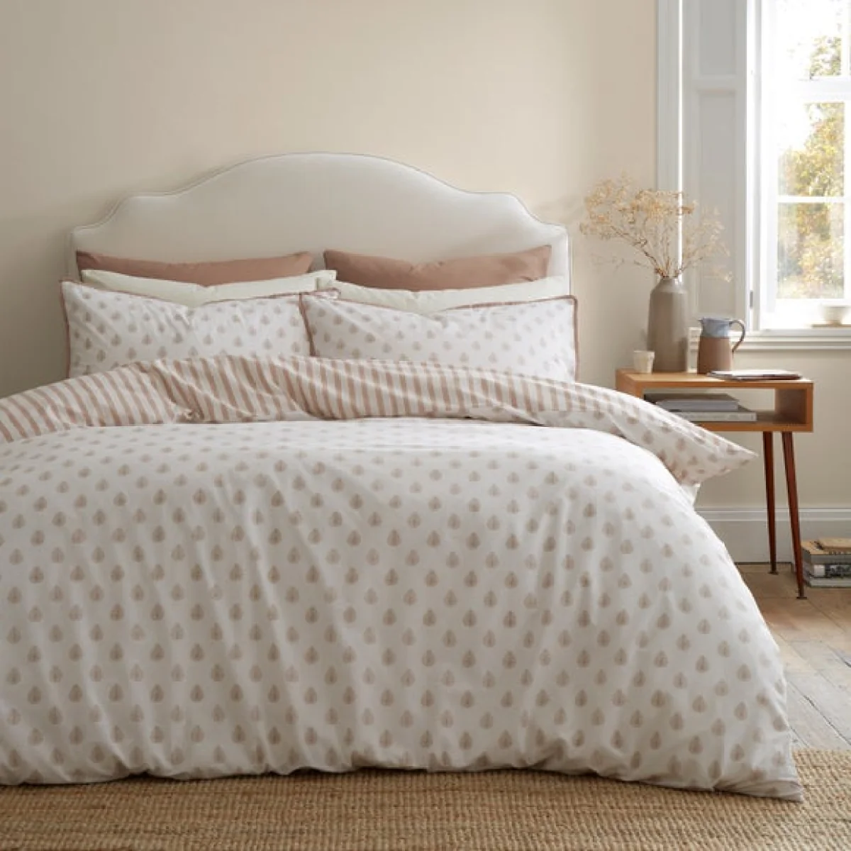 Emily Bond Jaipur Leaves 100% Cotton Duvet Cover & Pillowcase Set – image 1