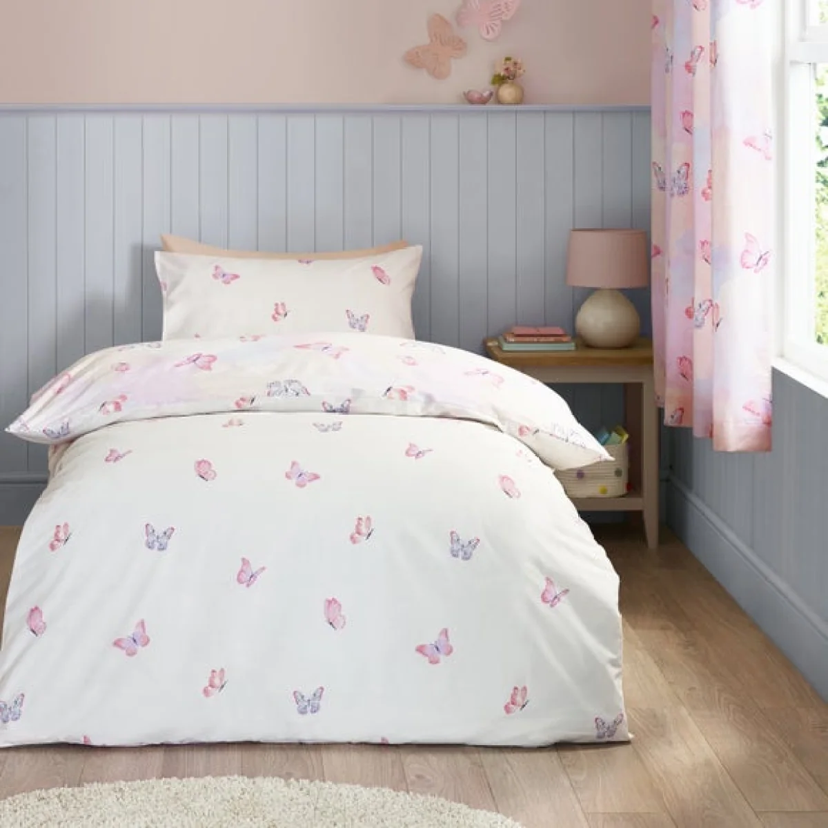 Catherine Lansfield Ombre Butterflies Duvet Cover & Pillowcase Set – image 2
