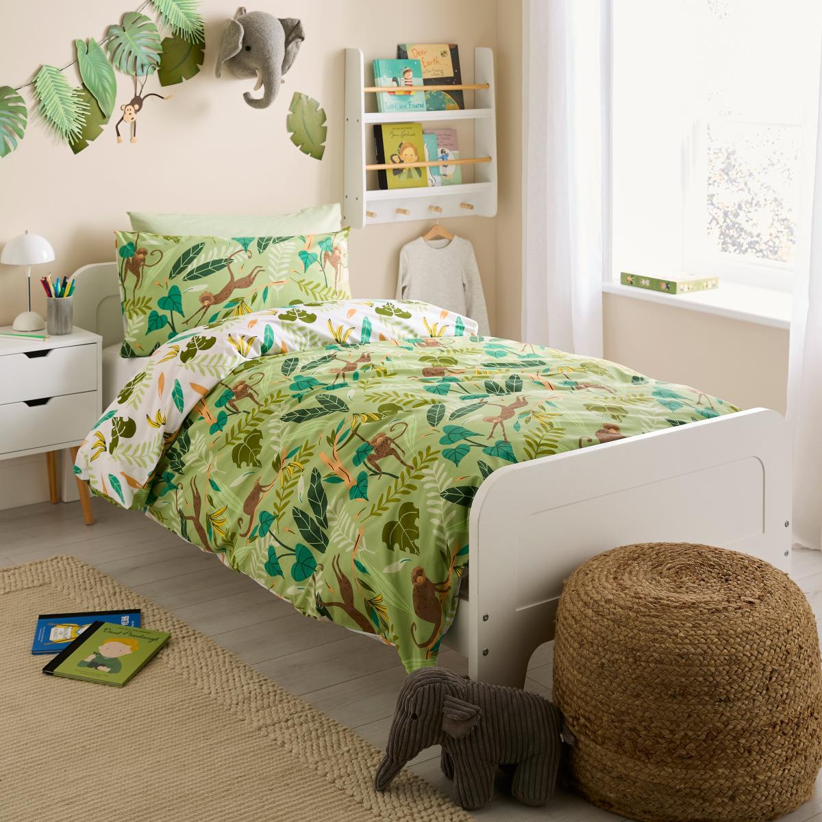 Monkey Single Duvet Cover and Pillowcase Set – image 2