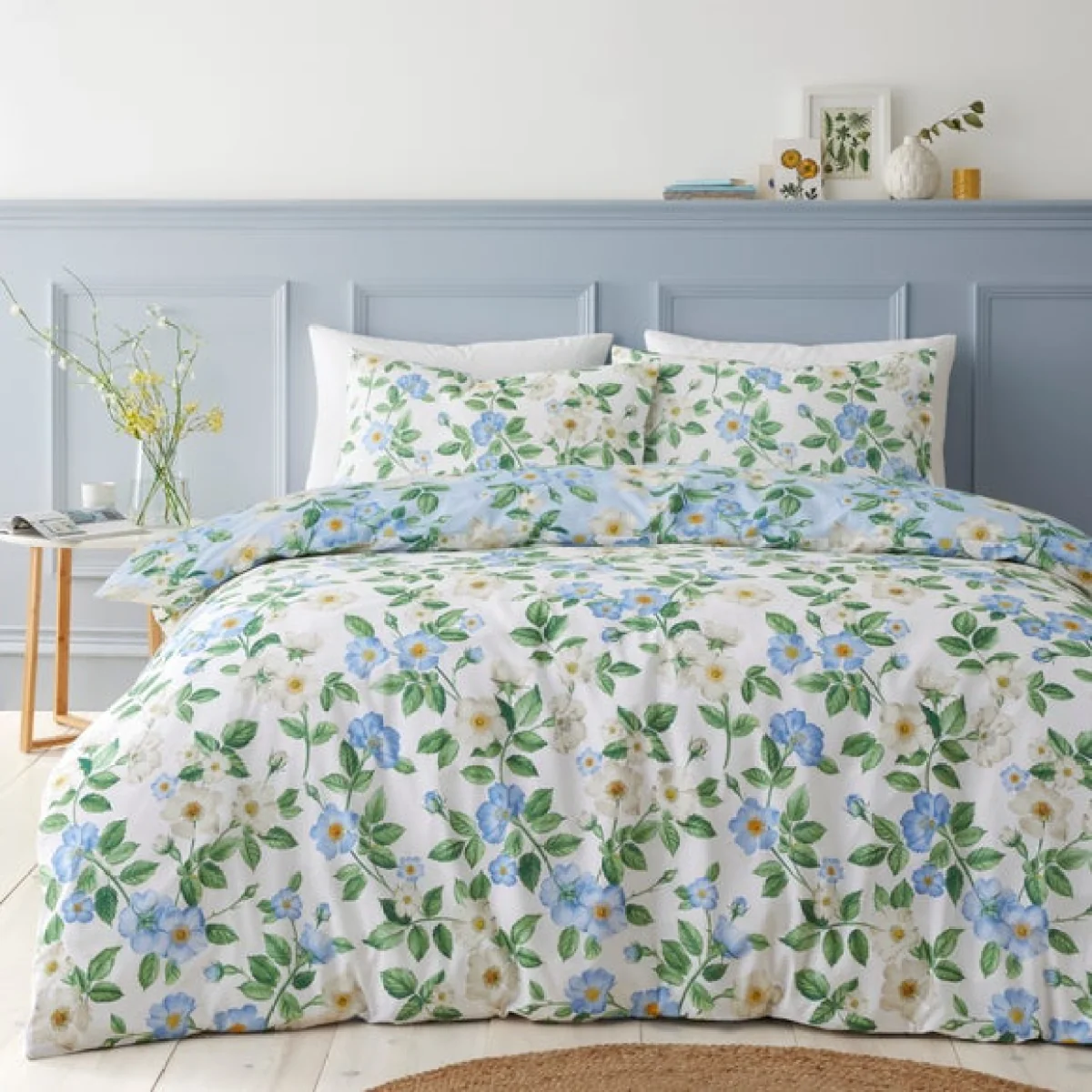 Blossom Floral Polycotton Duvet Cover & Pillowcase Set – image 2
