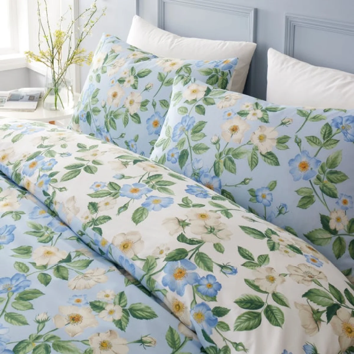 Blossom Floral Polycotton Duvet Cover & Pillowcase Set – image 7