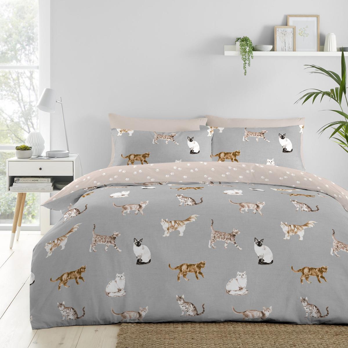 Cats Polycotton Duvet Cover & Pillowcase Set – image 2