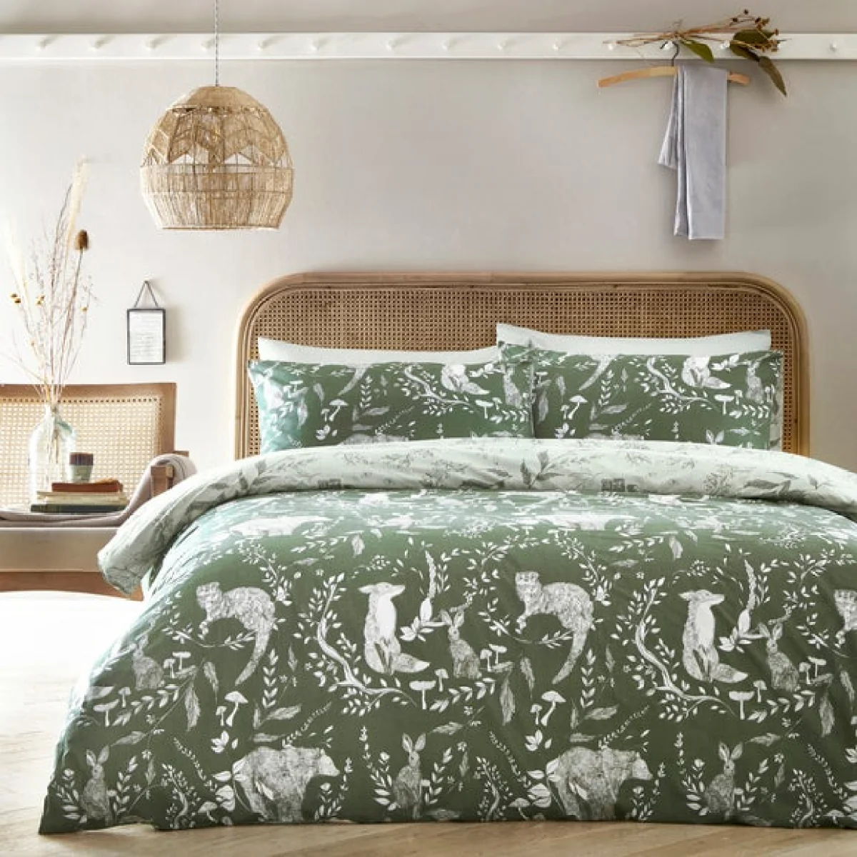 furn. Buckthorn Duvet Cover Set Evergreen Green – image 2
