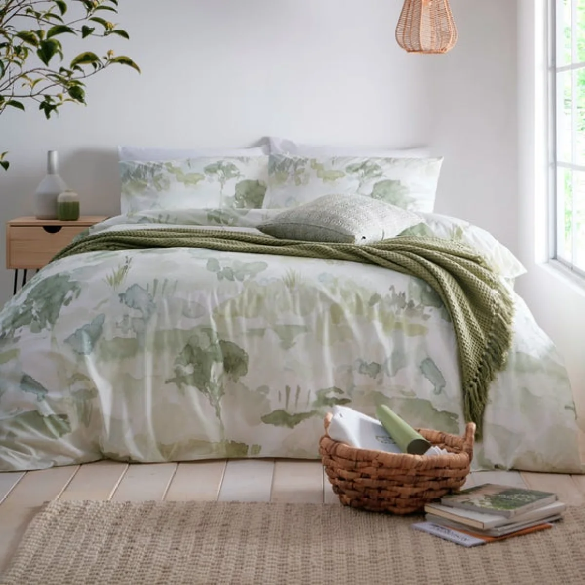 Edale Duvet Cover and Pillowcase Set Linen Linen – image 2