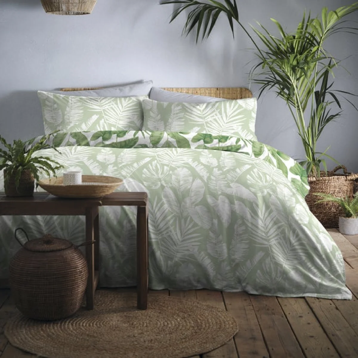 Tahiti Green Duvet Cover and Pillowcase Set Green – image 3