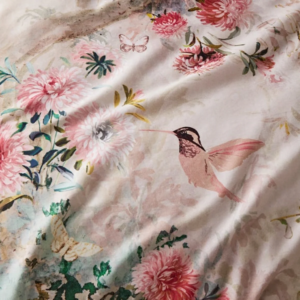 Aldridge Dramatic Floral Duvet Cover Set Pink – image 3