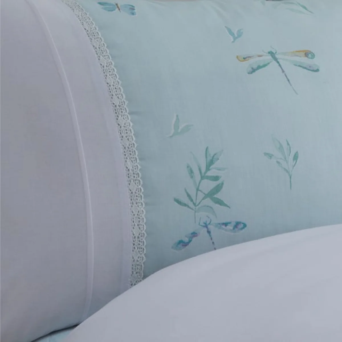 Dreams and Drapes Decorative Fifi Duvet Cover and Pillowcase Set Blue – image 3