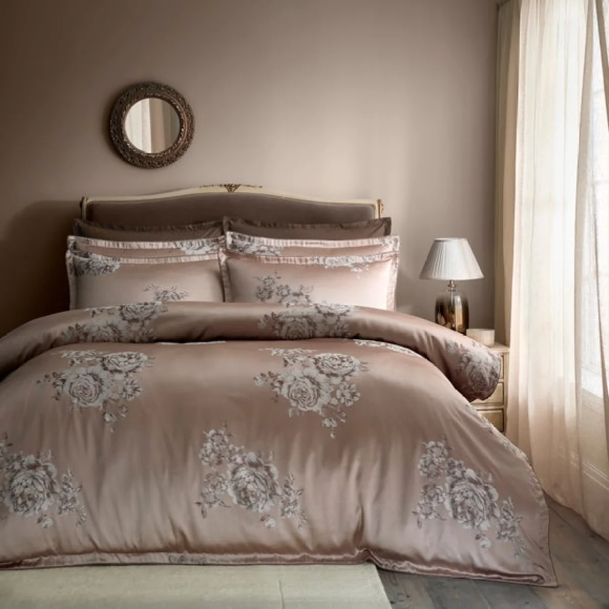 Dorma Rosa Jacquard Duvet Cover & Pillowcase Set – image 1