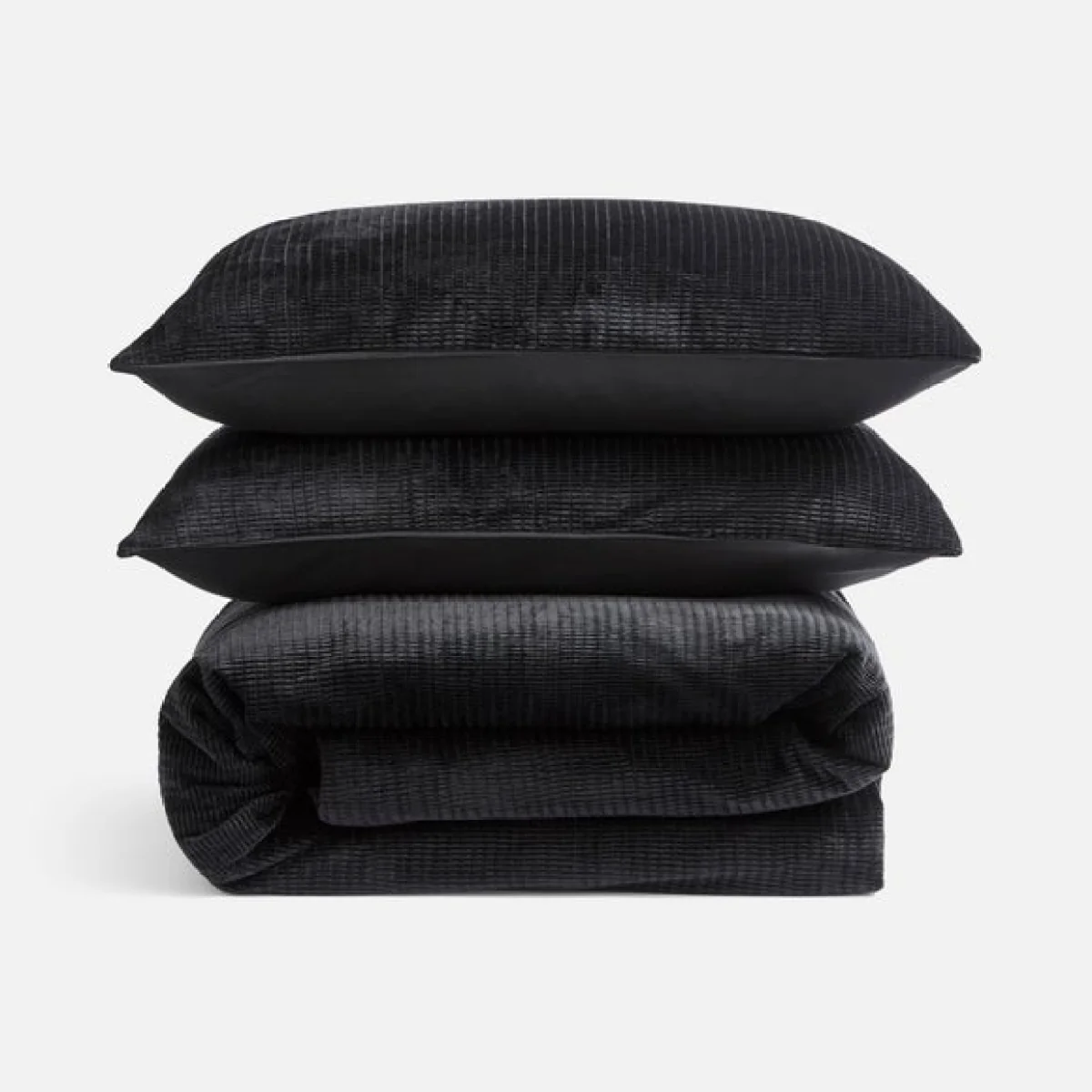 Ruched Velour Duvet Cover and Pillowcase Set – image 4