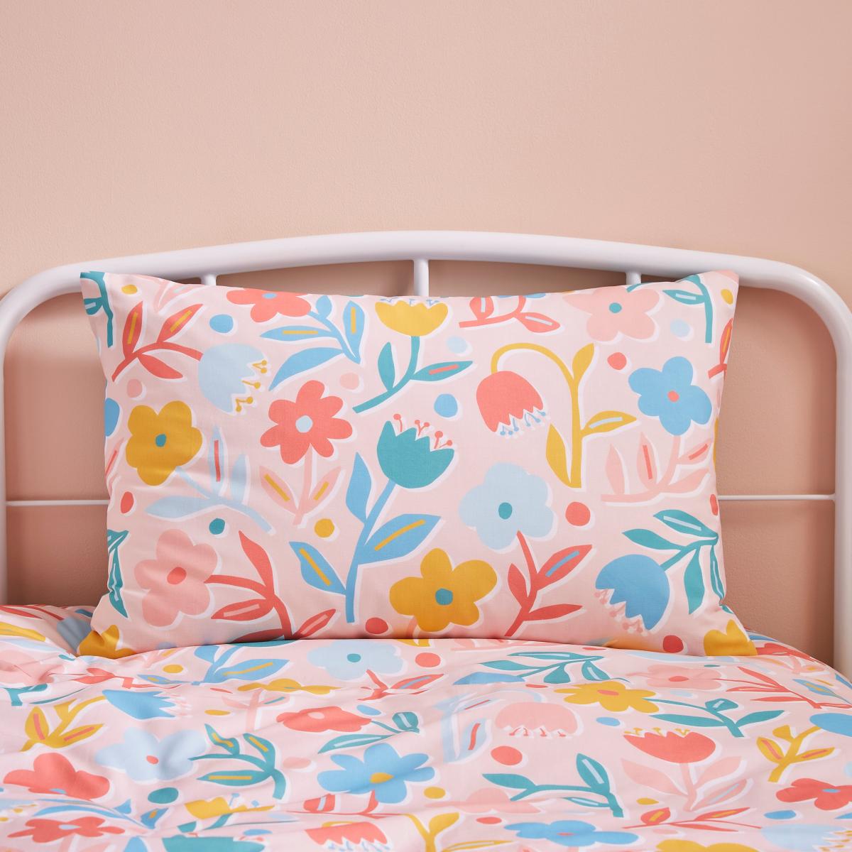 Bold Floral 100% Cotton Reversible Duvet Cover and Pillowcase Set – image 3