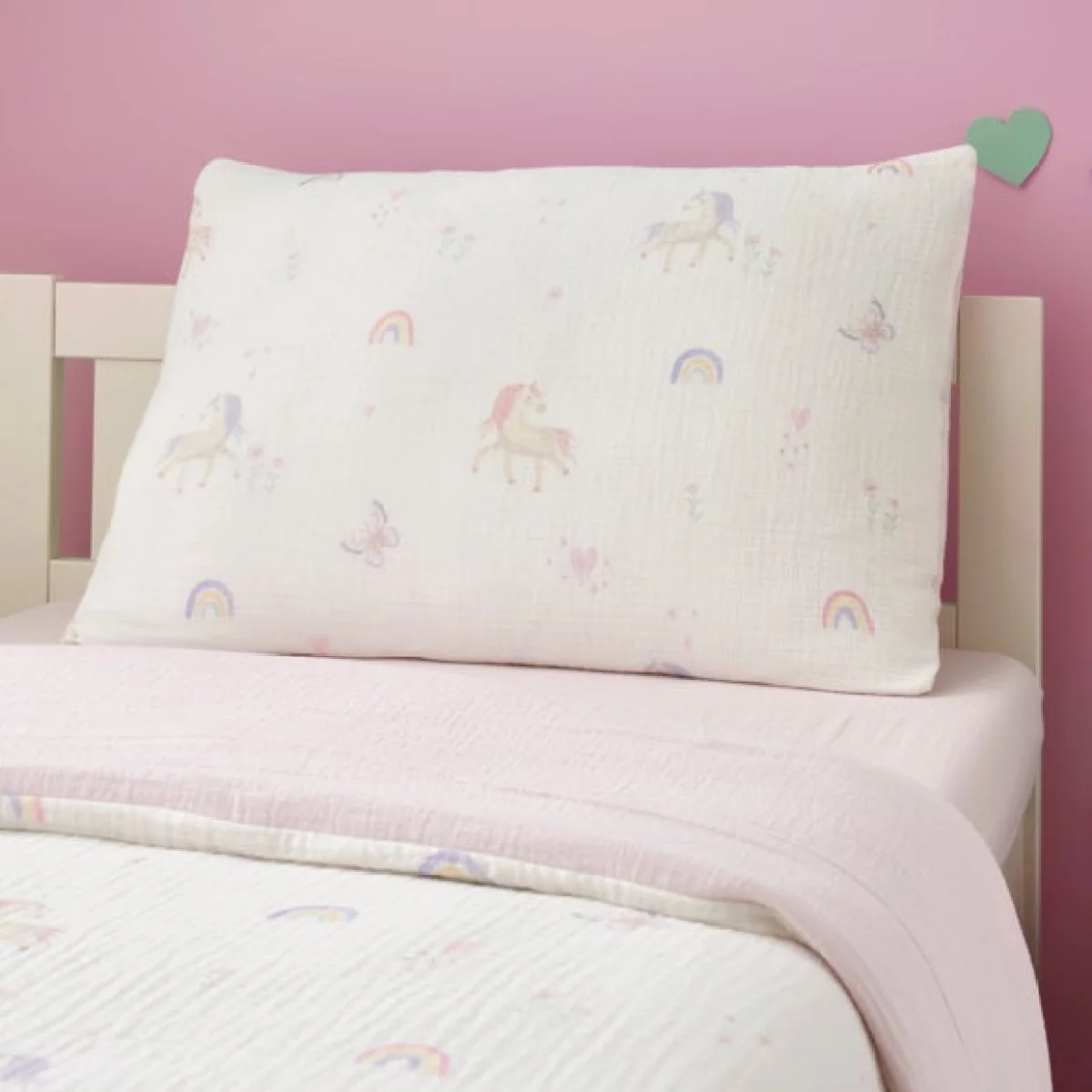 Unicorn Cotton Muslin Quilt Cover & Pillowcase Set – image 2
