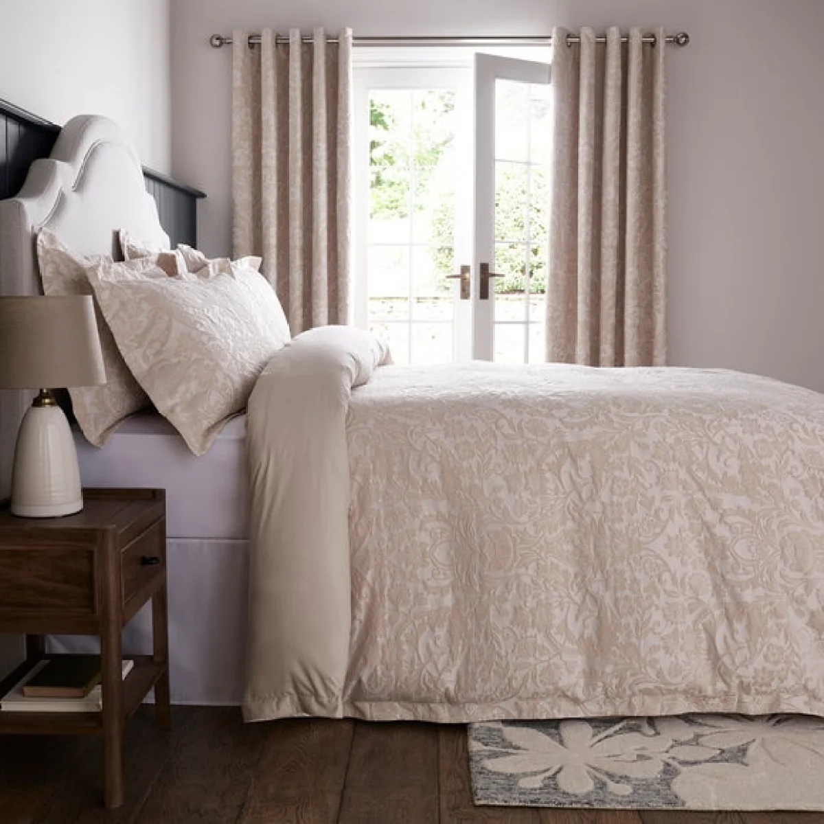 Dorma Winchester Champagne Duvet Cover and Pillowcase Set Beige – image 2