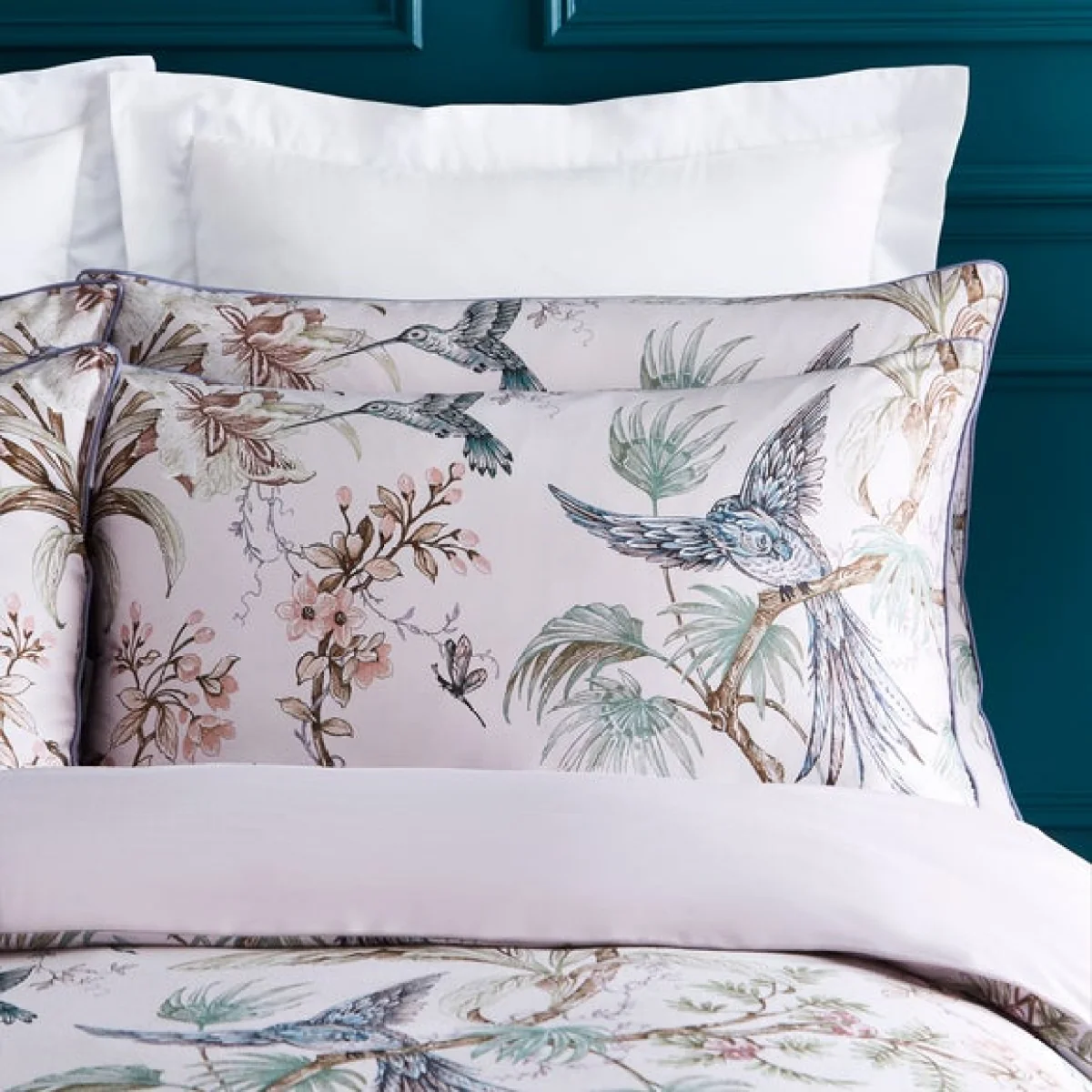 Dorma Lillian 100% Cotton Duvet Cover and Pillowcase Set Mauve – image 2
